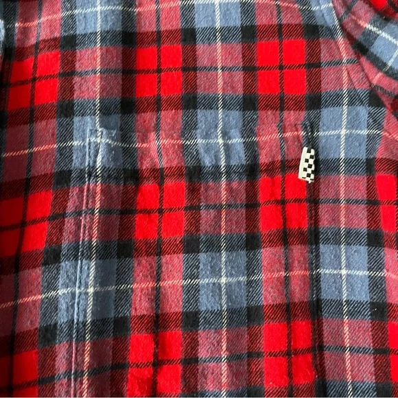 EUC Women's Vans Flannel size Medium in Red Multi-Color - Picture 6 of 7